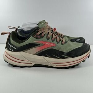Brooks Women's Cascadia Trail Shoes - Green and Pink